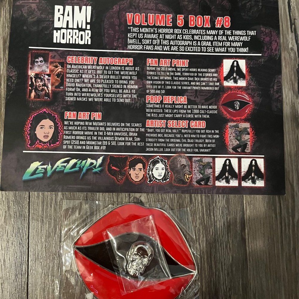 Bam Box Horror THE KISS prop Replica 1988 Cult Classic SEALED